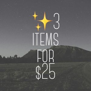 ✨ 3 items for $25